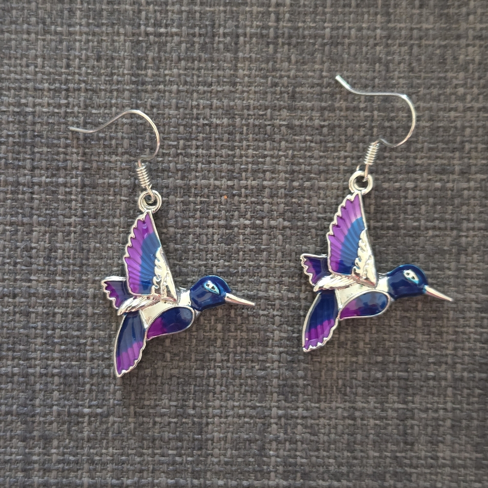 Colorful Bird Earrings